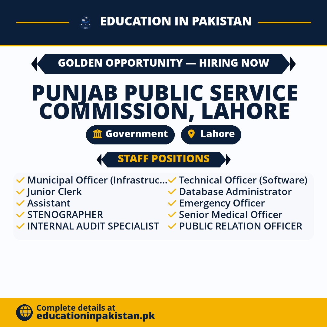 PPSC Jobs 2026 Advertisement 07 Lahore Punjab — share image